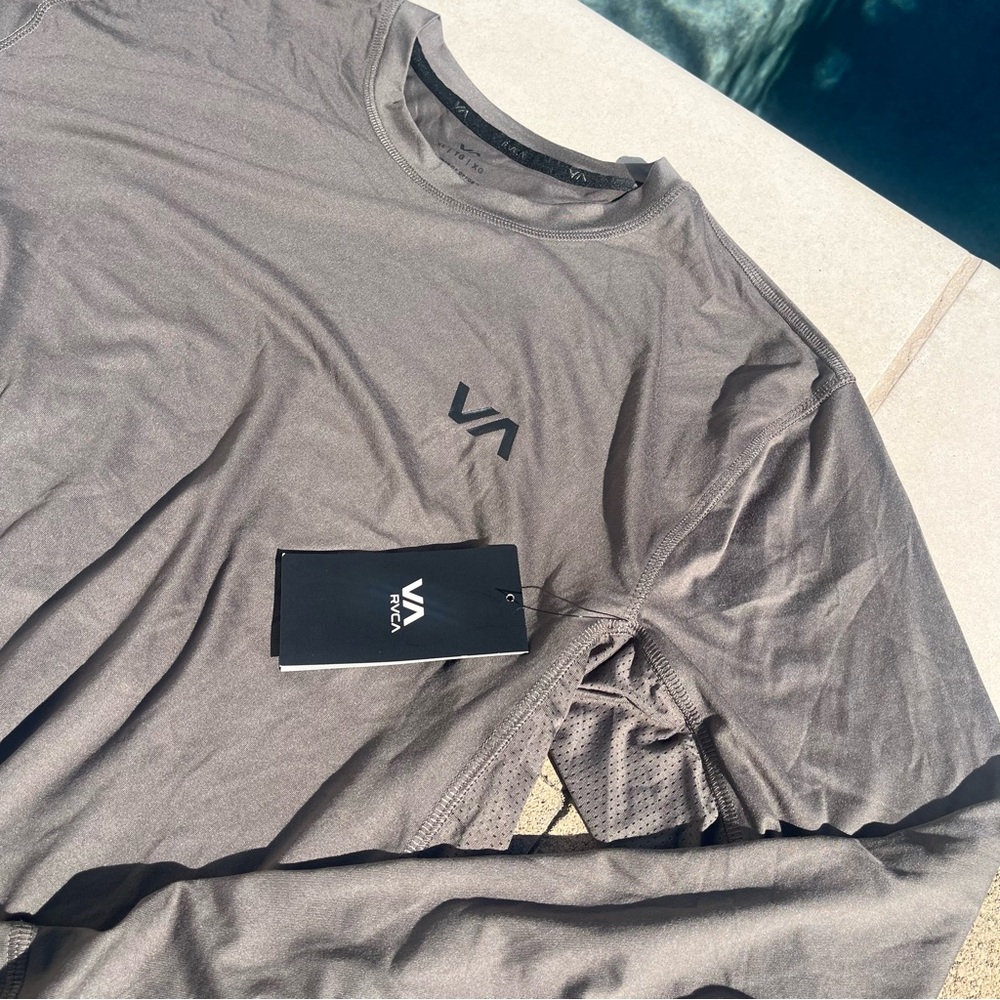 RVCA Men's Charcoal Long Sleeve Tee